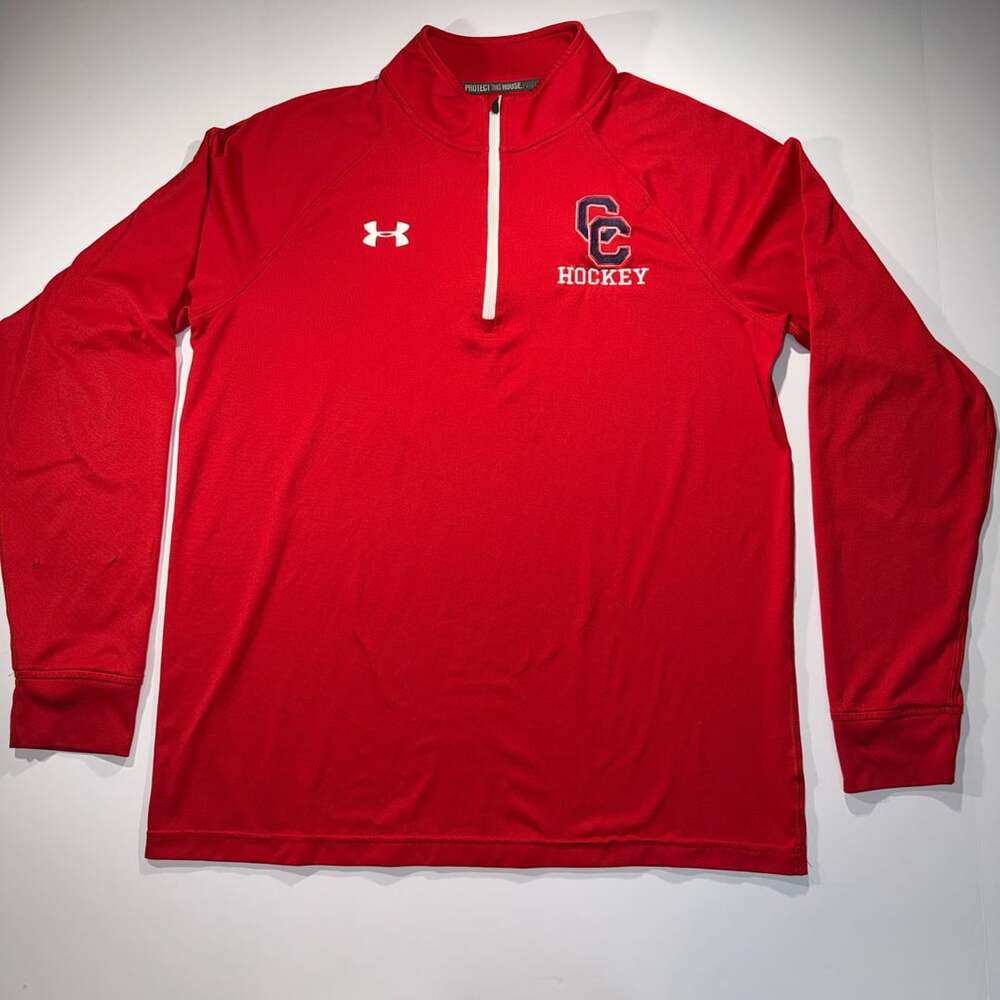 Under Armour CC Hockey Team Tech Half-Zip Pullover Red